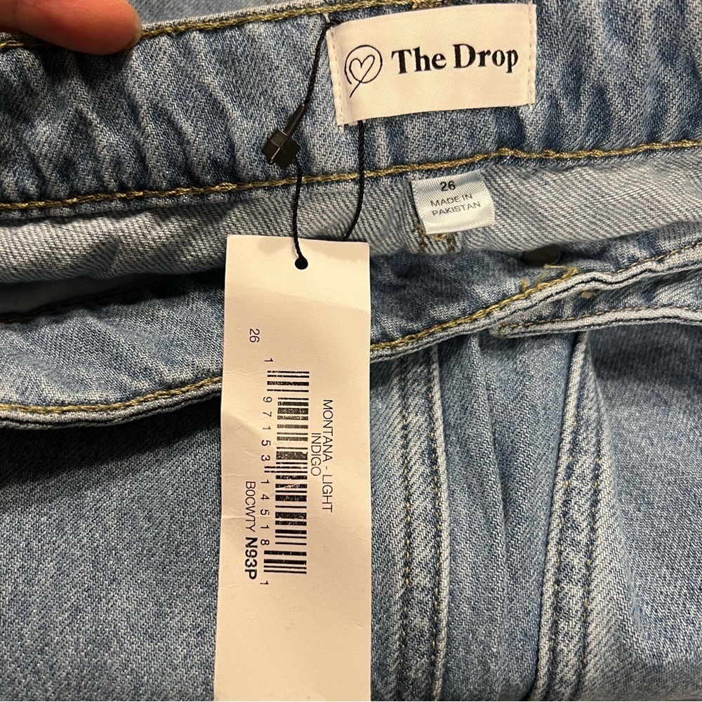 NWT The Drop Women's Montana Light Indigo Cargo Jeans Size 26 - Picture 12 of 14